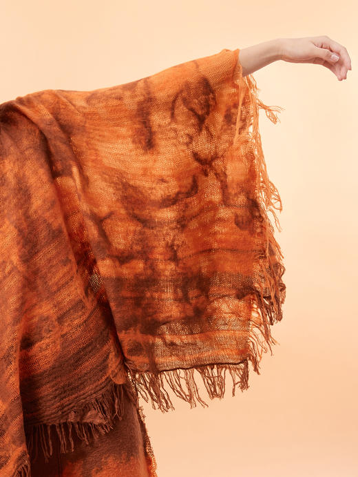 手工毛毡羊绒针织斗篷女上衣 SJF93W345N 商品图3