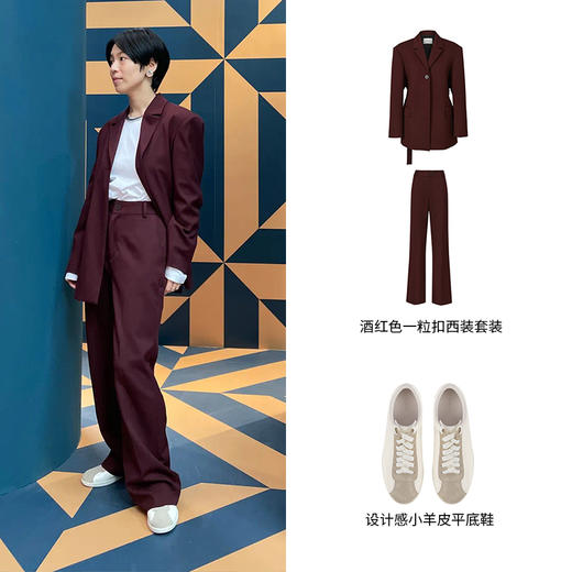 HIDEMI简约设计感小羊皮球鞋sneaker 黑色/白色/棕色 商品图1