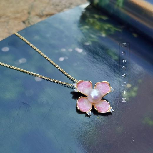 珐琅彩akova珍珠花朵 商品图3