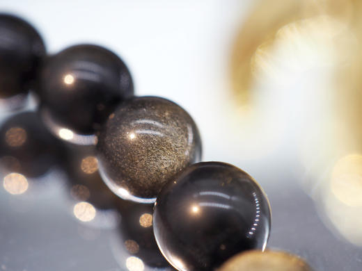 【有光】天然金曜石黑发晶 商品图3