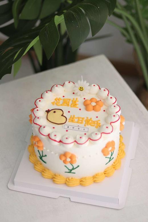 【生日蛋糕】手绘小花款 商品图0