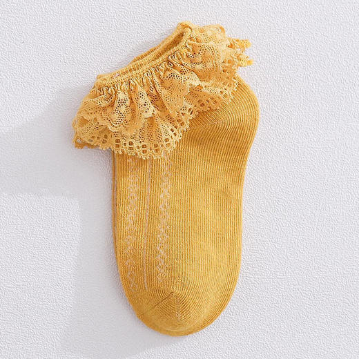 【公主双层蕾丝花边袜】3双装 春秋新款儿童袜子双层花边蕾丝女童宝宝袜纯色学生舞蹈袜子 商品图6