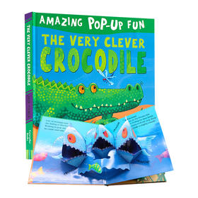 聪明的鳄鱼 英文原版绘本 The Very Clever Crocodile Peek a boo Pop ups 精装立体书 睡前阅读纸板书 英文版幼儿英语启蒙图画书