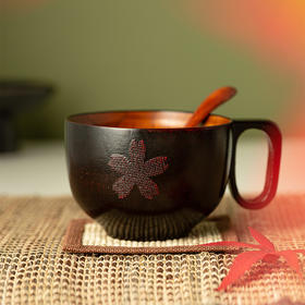 【wakacho若兆】日本原产wakacho若兆传统漆器栗木樱花碗