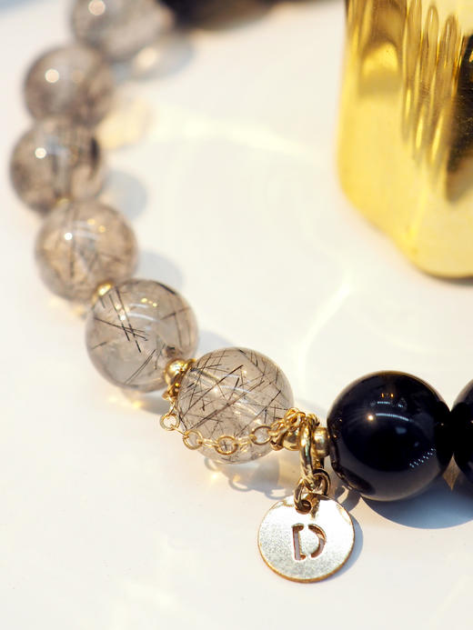 【有光】天然金曜石黑发晶 商品图2