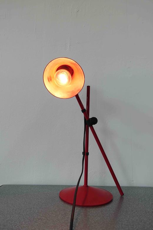 意大利中古长臂台灯 正红色 商品图10