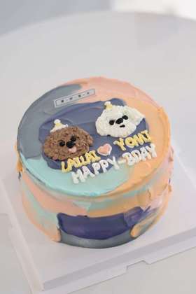 【生日蛋糕】手绘小狗款