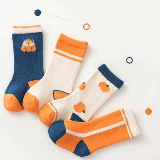 【会呼吸的健康优质棉】婴儿袜子秋冬新款卡通拼色儿童袜子 韩版男女新生儿宝宝中筒袜子 商品图0