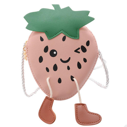 【服饰鞋包】新款卡通草莓儿童斜挎包包潮流小包时尚单肩包ins儿童单肩包 商品图3
