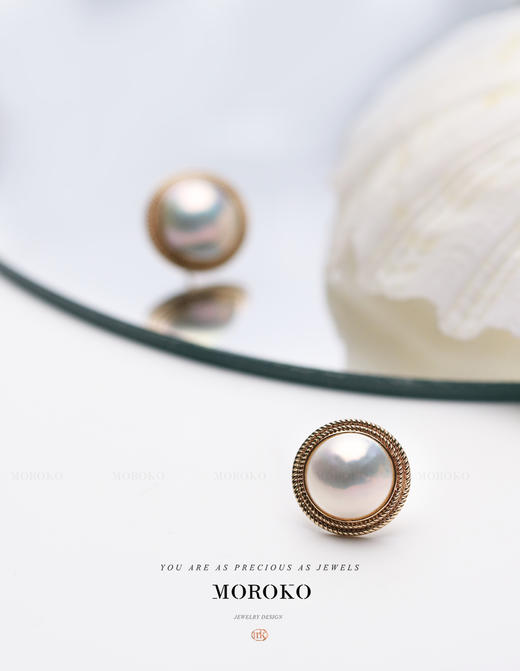 如烟 | 马贝珍珠耳钉 商品图3