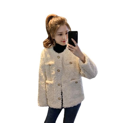 羊羔绒外套女新款韩版学生加厚加绒外衣服秋冬羊羔毛外搭上衣 商品图4