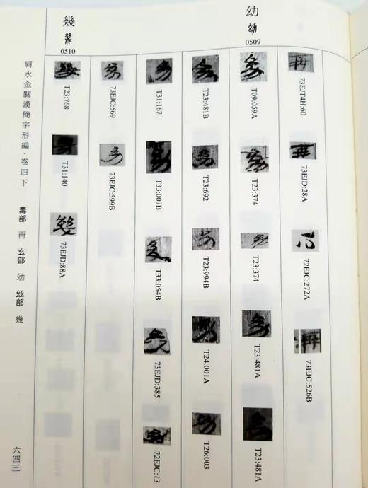 《肩水金关汉简字形编》，精装，16开全6册，张再兴、黄艳萍编，学苑出版社2018年版 商品图12