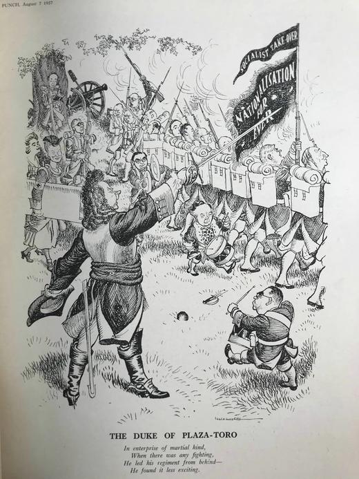 1957年7-12月 英国讽刺漫画杂志《笨拙》 数百幅插图 漆布精装16开 商品图9