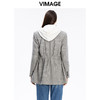 VIMAGE纬漫纪秋冬新款条纹修身休闲女士西装双排扣外套V1603223 商品缩略图3