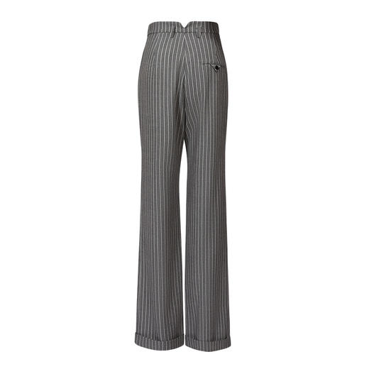 VIMAGE纬漫纪秋冬新款女装直筒宽松修身西服裤子立体条纹长裤V1605225 商品图5