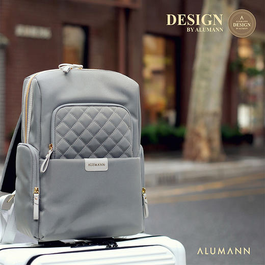 旅漫/Alumann 双肩包女新款时尚背包大容量潮流通勤简约书包 商品图5