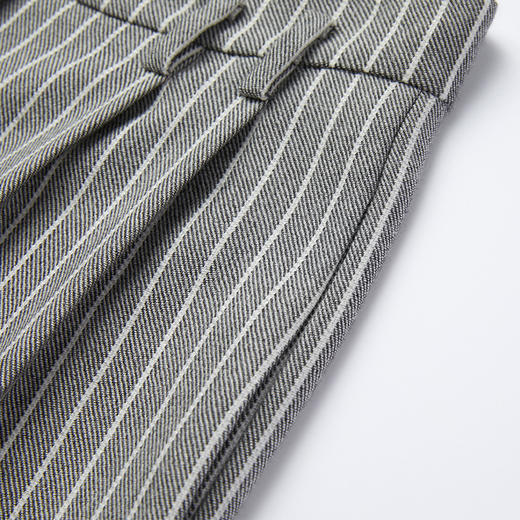 VIMAGE纬漫纪秋冬新款女装直筒宽松修身西服裤子立体条纹长裤V1605225 商品图6