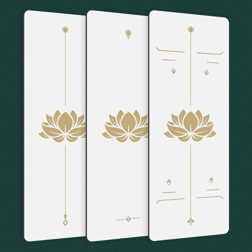 进口白莲花天然橡胶瑜伽垫5MM 商品图0