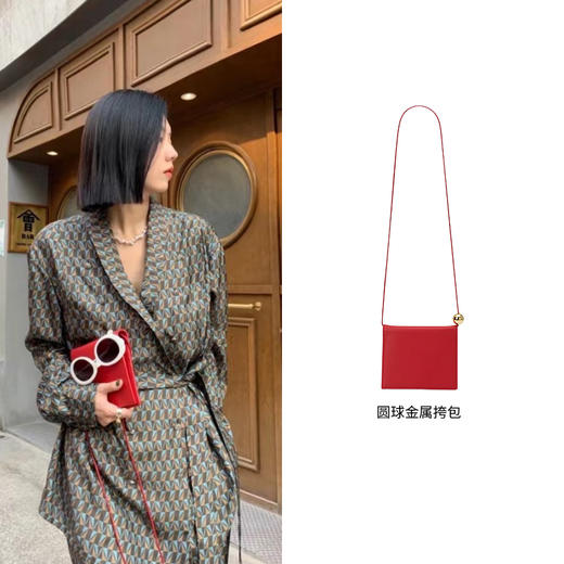 HIDEMI Circlebag 圆球金属设计感挎包 黑色/白色/灰色/红色/酒红色 商品图8