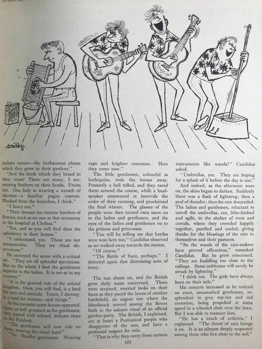1957年7-12月 英国讽刺漫画杂志《笨拙》 数百幅插图 漆布精装16开 商品图14