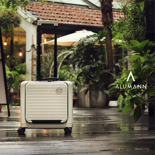 旅漫/Alumann 商务拉杆箱前开盖行李箱男女通用旅行箱 A-9837 商品图4