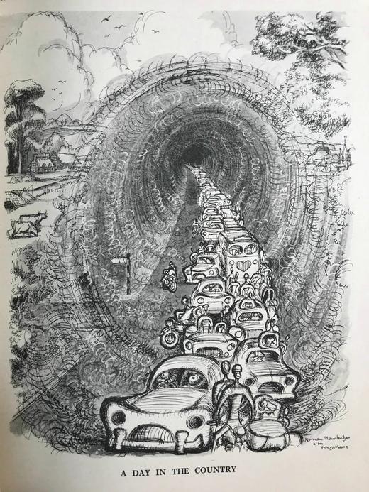 1957年7-12月 英国讽刺漫画杂志《笨拙》 数百幅插图 漆布精装16开 商品图13