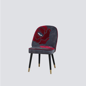 NS家居nsfurniture&SANTUHOME“玫瑰炸弹”艺术原创设计布艺软包单椅NSDC-1256C STH RB