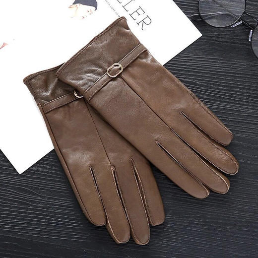 优品-时尚纯色羊皮手套-会员6折 商品图3