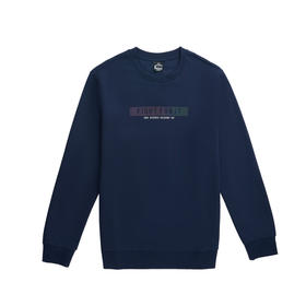 361度2021秋季新款男士圆领套头卫衣反光印花针织上衣552134814