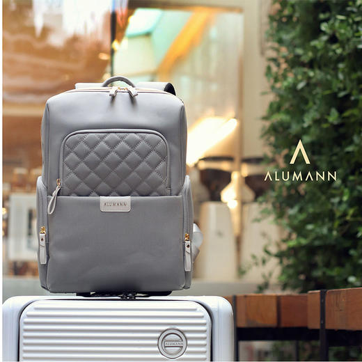 旅漫/Alumann 双肩包女新款时尚背包大容量潮流通勤简约书包 商品图4