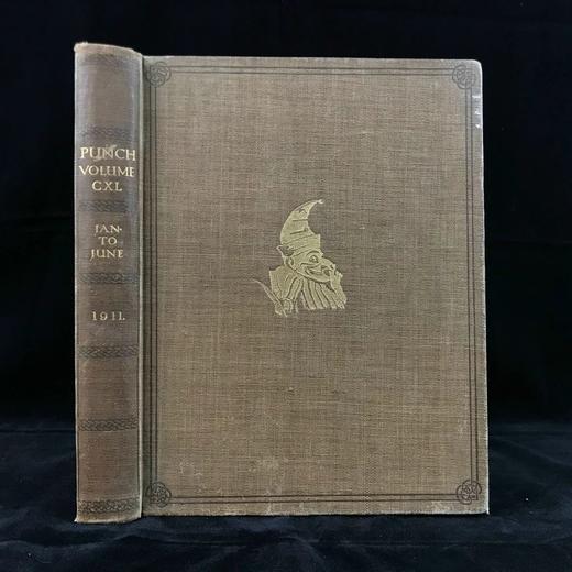 1911年1-6月 英国讽刺漫画杂志《笨拙》 数百幅插图  漆布精装16开 商品图0