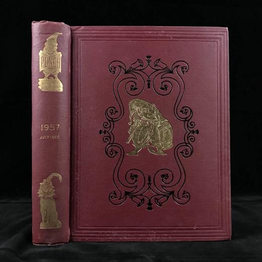 1957年7-12月 英国讽刺漫画杂志《笨拙》 数百幅插图 漆布精装16开 商品图0