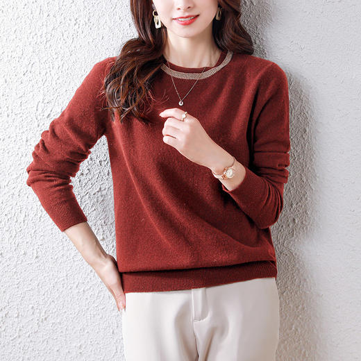 丁摩 纯羊毛圆领长袖毛衣21207 商品图10