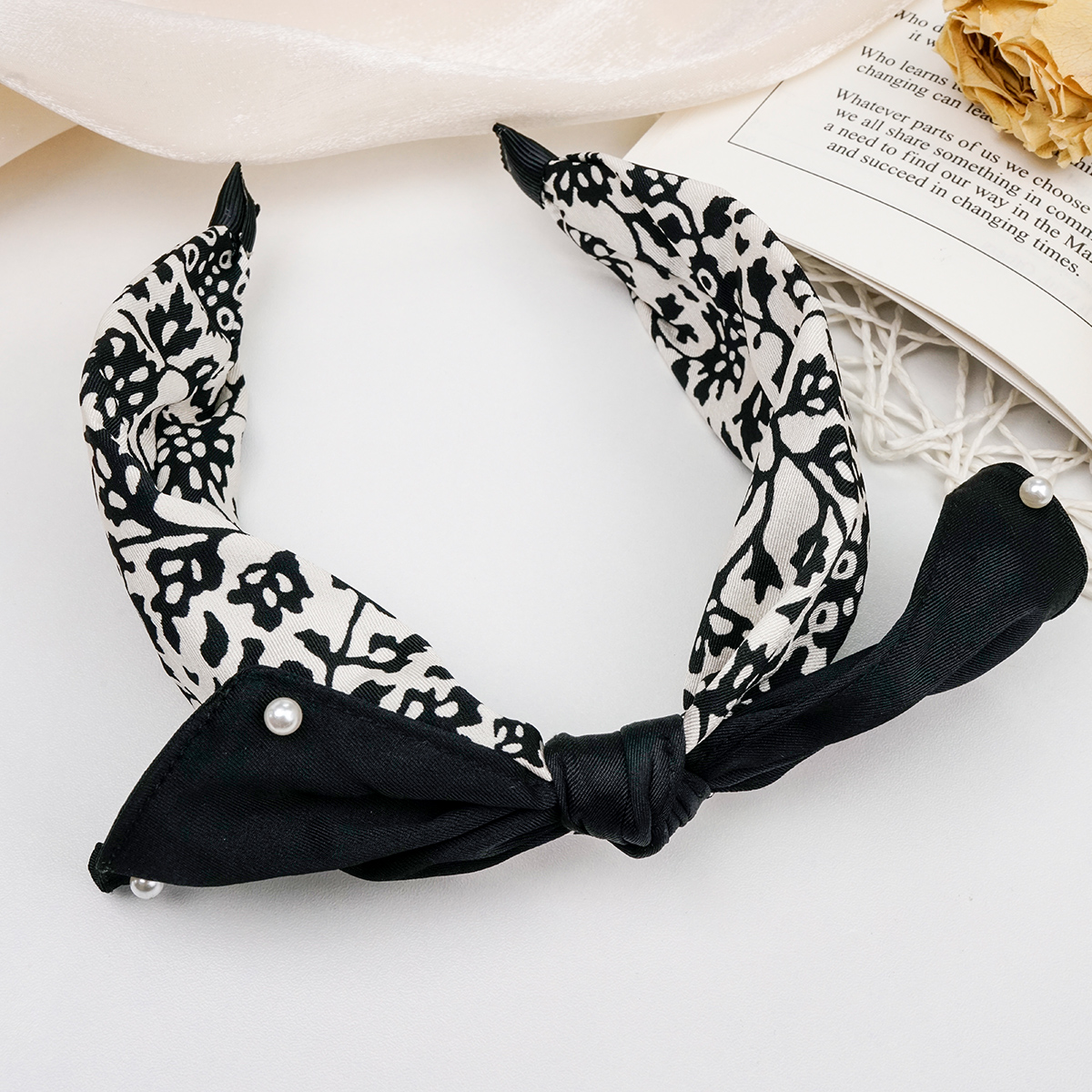 Winy芳彩发箍小碎花黑色送女友闺蜜节日生日礼物