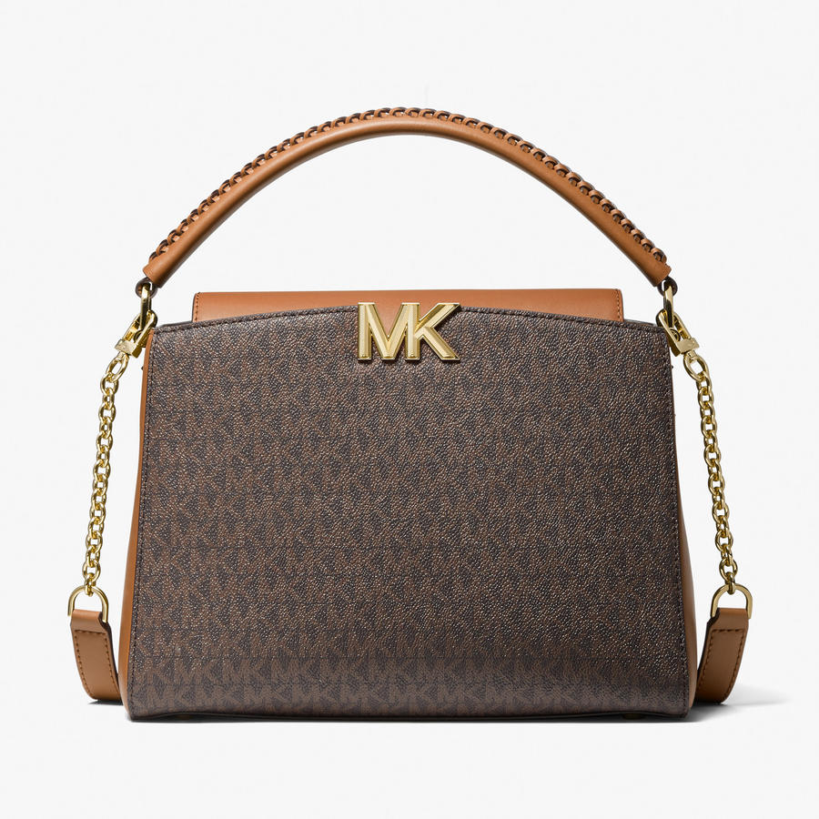 【mk】michael kors karlie 中号老花手提包(四色可选)