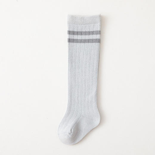 【3双装 婴儿的长筒袜】A类婴儿袜子秋冬新款男女宝宝过膝袜 韩版双杠条纹新生儿童长筒袜 商品图5