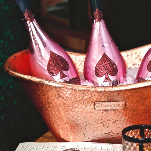 黑桃a粉金版香槟起泡钢琴烤漆礼盒装750ml