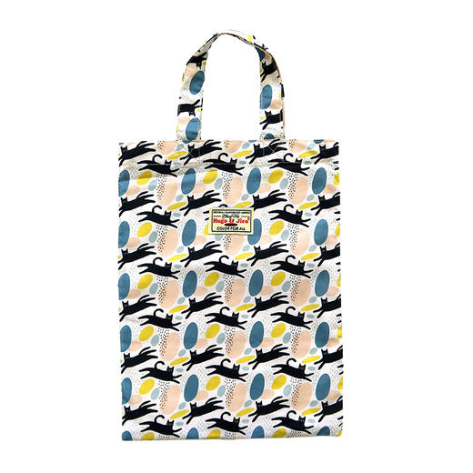 HUJI祤集Ditsy手提袋插画小黑猫 商品图0