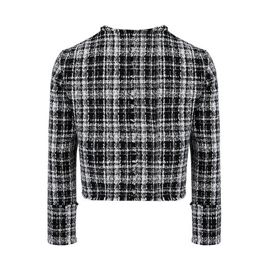 VIMAGE纬漫纪秋冬新款女装舒适优雅格纹短款外套V1603238 商品图8