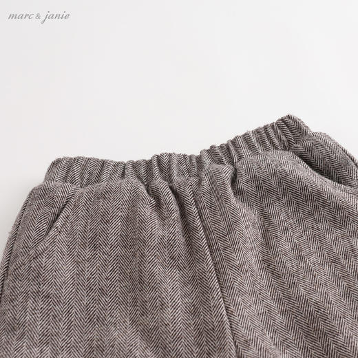 马克珍妮新款冬装 男童温暖绵羊毛萝卜裤 儿童棉裤210828 商品图3