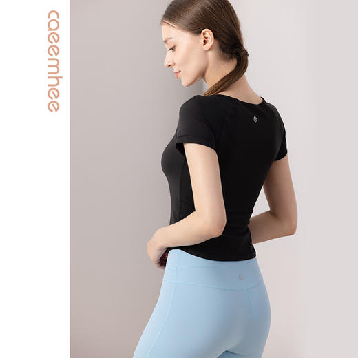 【断码捡漏】卡益裸感上衣短袖KL03302女士瑜伽服健身服 商品图3