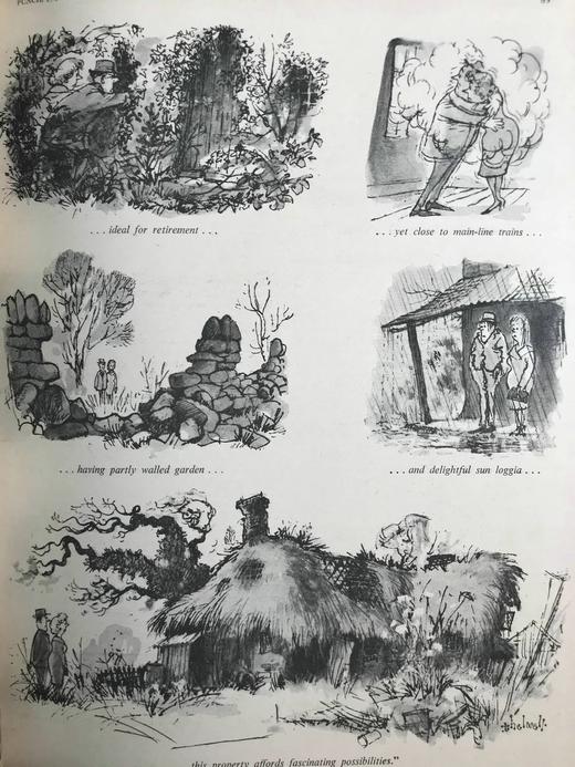 1964年7-12月 英国讽刺漫画杂志《笨拙》 数百幅插图 漆布精装16开 商品图13