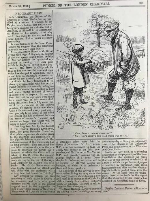 1911年1-6月 英国讽刺漫画杂志《笨拙》 数百幅插图  漆布精装16开 商品图4