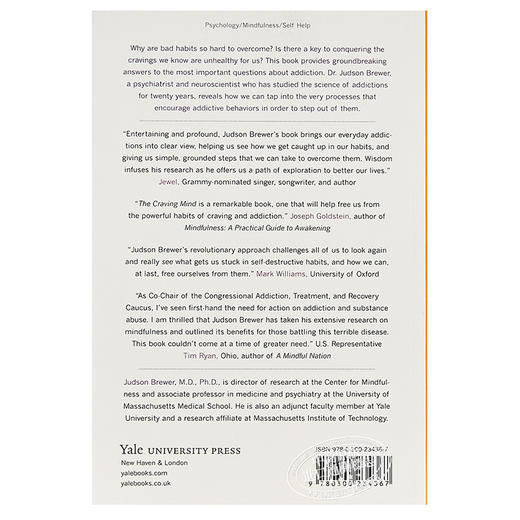 预售 【中商原版】渴求之心：从香烟到手机到爱，为什么我们会被坏习惯困住以及如何摆脱 英文原版 The Craving Mind Judson Brewer 商品图1