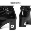lost in echo 原创设计师品牌 气眼鞋跟圆头趣味袖套膝下靴堆堆靴 商品缩略图2