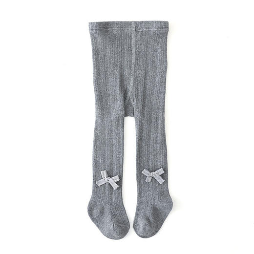 【竖条纹蝴蝶结连裤袜】A类女童打底裤秋冬新款纯色蝴蝶结儿童打底裤 新生婴儿宝宝连裤袜 商品图5