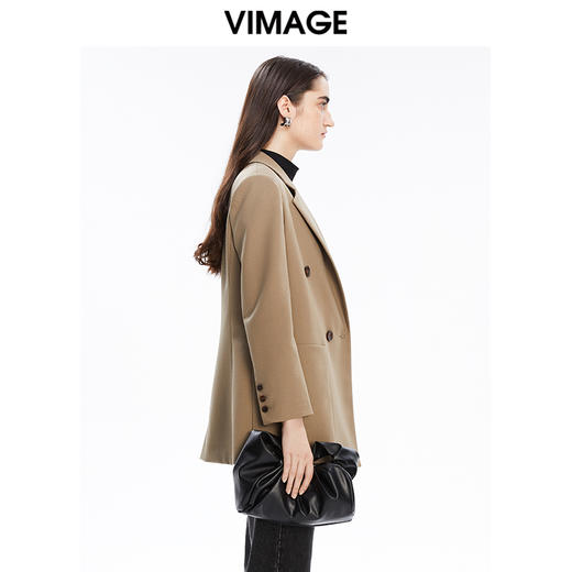 VIMAGE纬漫纪秋冬新款时尚职业通勤百搭显瘦干练西装外套女V1603245 商品图3