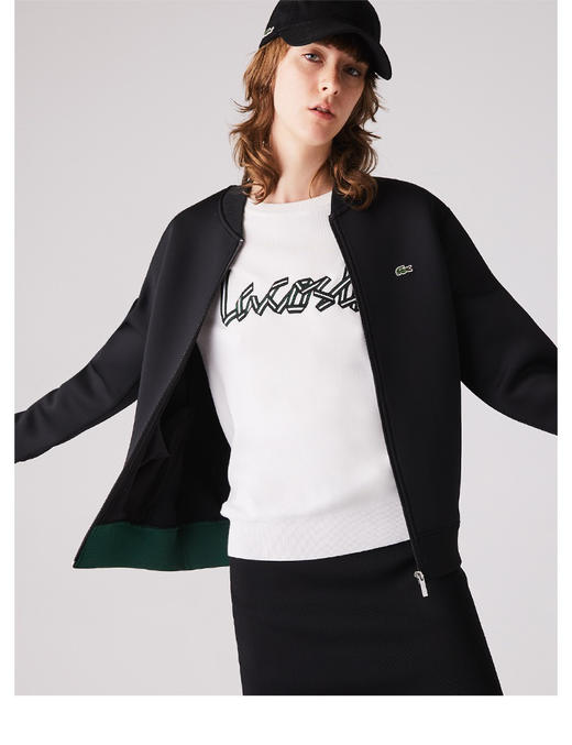 LACOSTE法国鳄鱼女装秋季宽松休闲棒球领飞行员夹克外套女|BF8385 商品图2