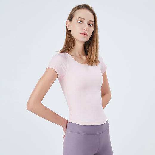 【断码捡漏】卡益裸感上衣短袖KL03302女士瑜伽服健身服 商品图6