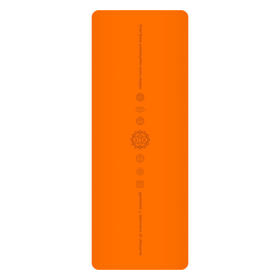 进口七脉轮版加厚天然橡胶瑜伽垫5MM